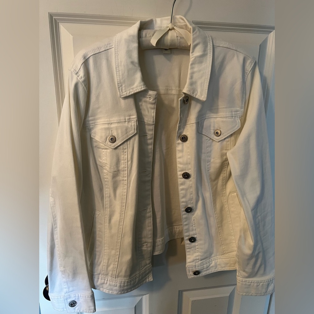 Style & Co. White Jean Jacket